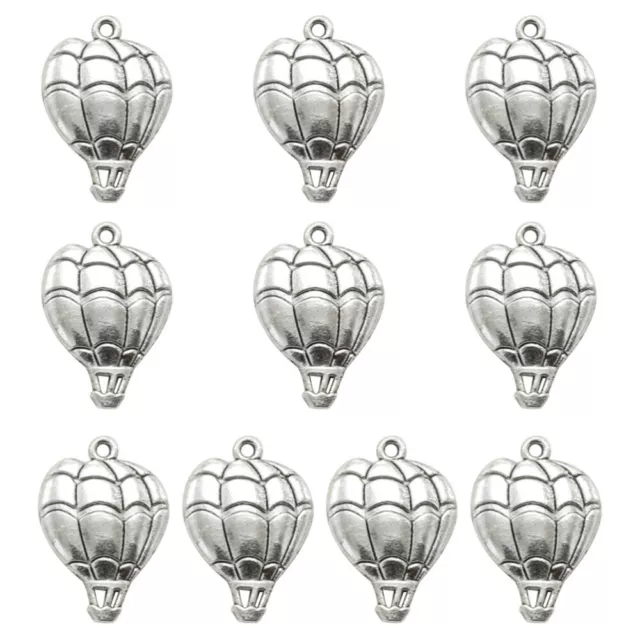 10pcs Alloy Hot-air Balloon Shape Pendants Charms DIY Jewelry Making Accessory