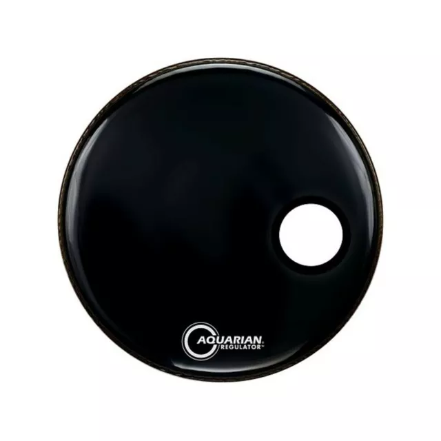 Aquarian 22" Regulator Bass Drum Head w/ 4.75'' Hole, Black RSM22BK