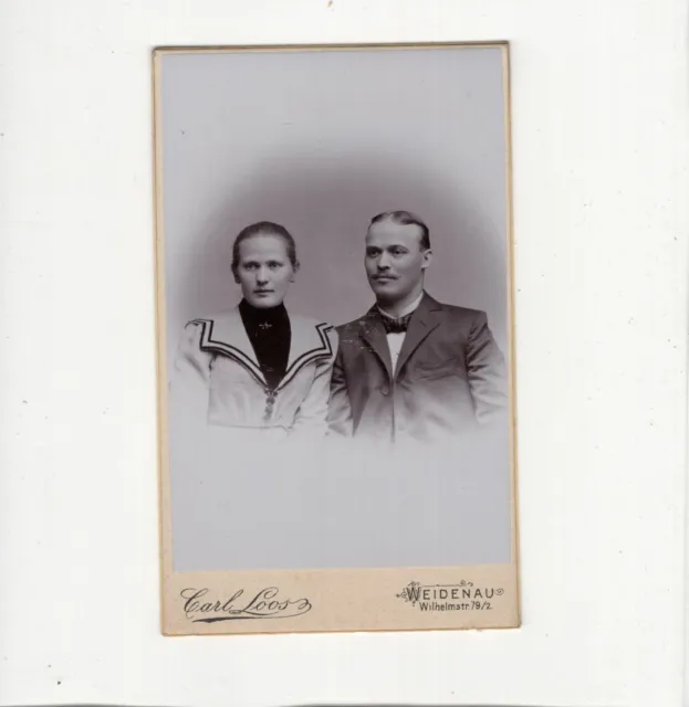 CDV Foto Feines Paar - Weidenau um 1900