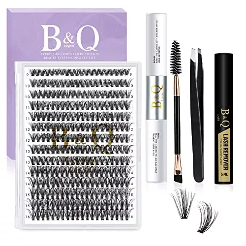 DIY Lash Extension Kit B&Q 280 PCS Individual Eyelash Extension Kit 0.07D 9-16MI