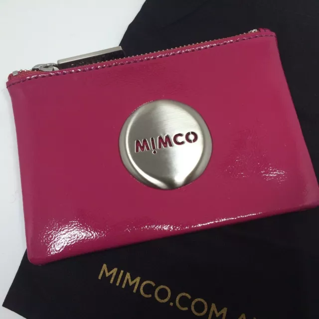 BNWT MIMCO SMALL MIM POUCH WALLET Schiaparell Silver LEATHER RRP69.95