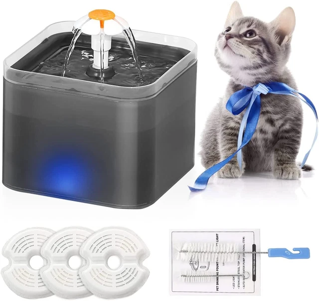 RIGHTWELL Katzenwasserbrunnen, 2L automatischer elektrischer Spender im Blumenstil mit