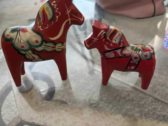 Vintage Swedish Wooden Dala Horses