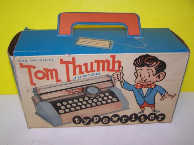Vintage Tom Thumb JUNIOR Child's TOY Typewriter SAND COLOR MADE IN USA