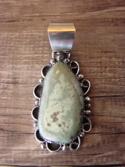 Native American Nickel Silver Turquoise Pendant Jackie Cleveland