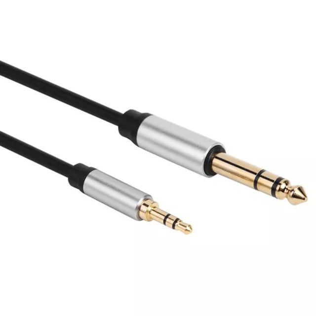 3.5mm to 6.35mm Jack Aux Cable Audio Cord Adapter for Speaker Guitar Amplifier