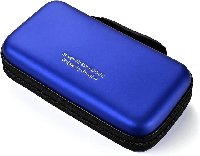 LIOVODE DVD Case, 96 Capacity EVA CD Case Holder Storage Organizer Portable Pro