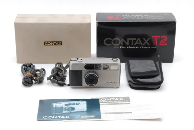 *NEAR MINT / Box Case* Contax T2 Titan 35mm Point & Shoot Film Camera From JAPAN