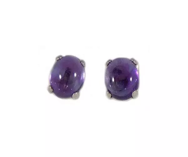 18thC Antique 4¼ct Scotland Amethyst + Earrings: Medieval Roman Catholic Bishop