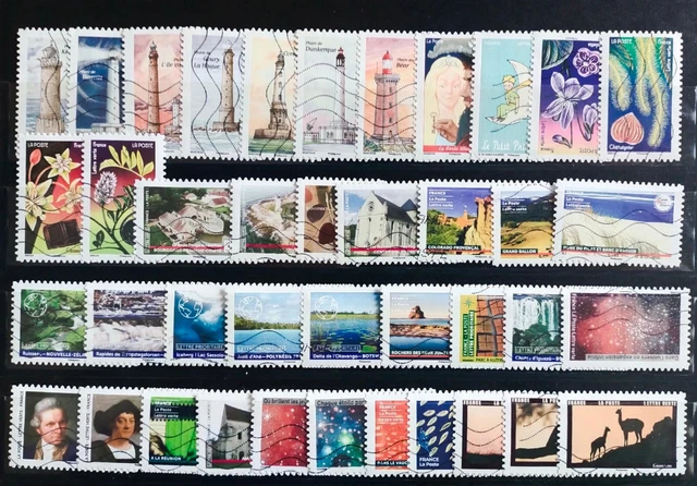 Lot de 40 timbres  2021-2022 obliteres .