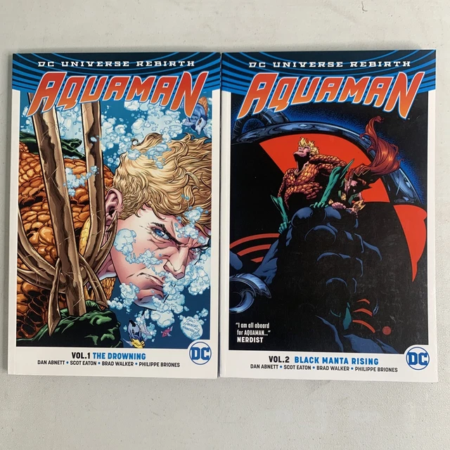 AQUAMAN Vol 1 & 2 The Drowning/Black Manta Rising (DC Universe Rebirth) Lot