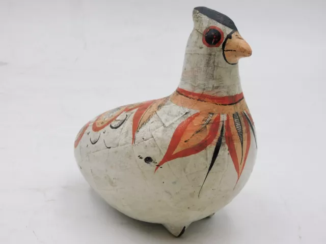 Céramique Jorge Wilmot Tonala Grès Pottery White Bird Céramique Folk Art Mexic