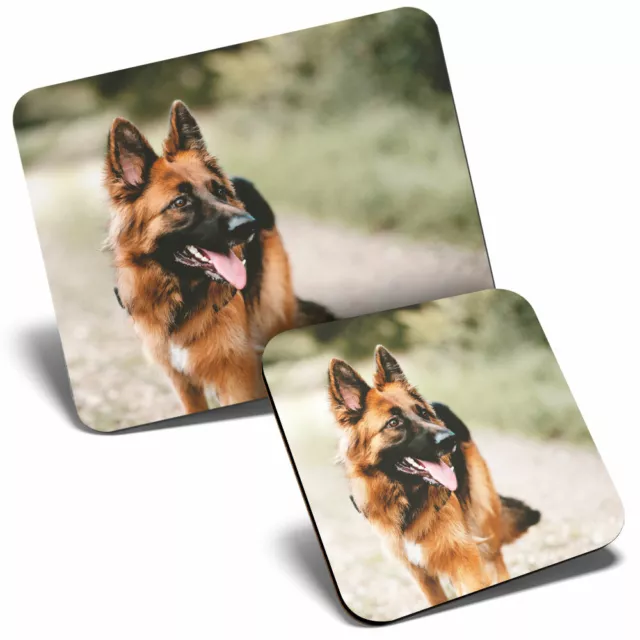 Mouse Mat & Coaster Set - German Shepherd Alsatian Dog  #12548