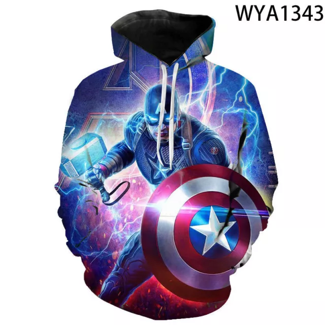 7 Styles 3d Printing Captain America Men's Long Sleeve Jacket Hoodie Sweatshirt