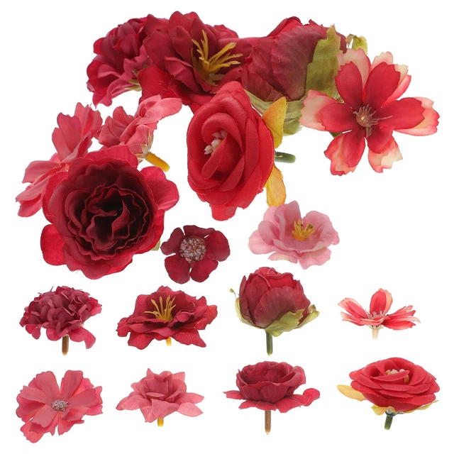 Tessuto Fiore Finte Teste Fiori Rose False Fiore di Seta