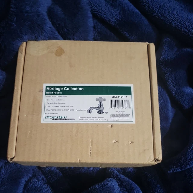 Kingston Brass KS110.PX Heritage 1.2 GPM Basin Tap Faucet - Chrome Free Shipping