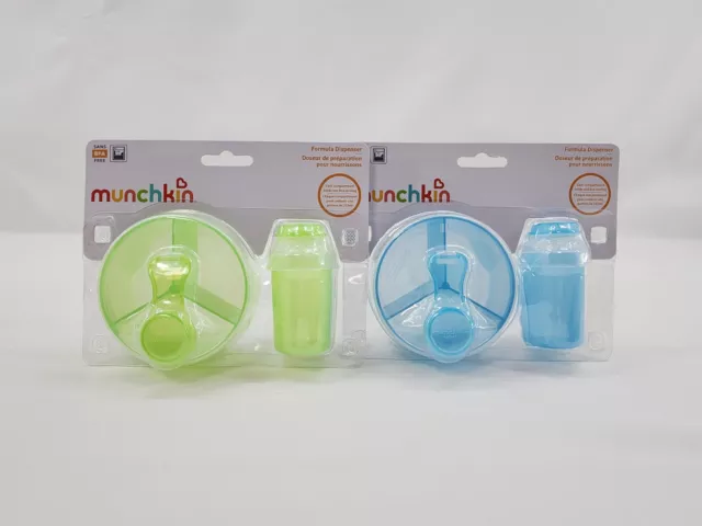Munchkin Powdered Formula Dispenser Combo Pack- Green & Blue
