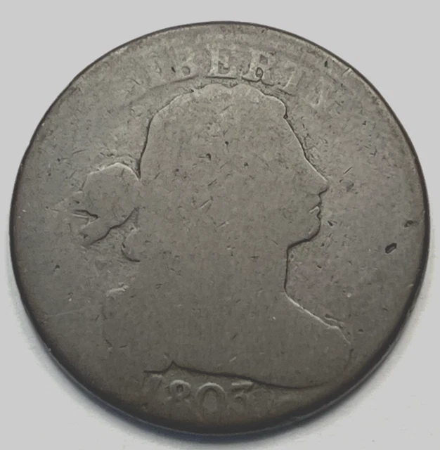 Problem Free Circulated US 1803 Large Cent Copper Penny Draped Bust Coin