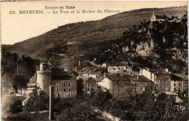 CPA AK MEYRUEIS - La Tour et le Rocher du Chateau - Gorges du Tarn (638300)