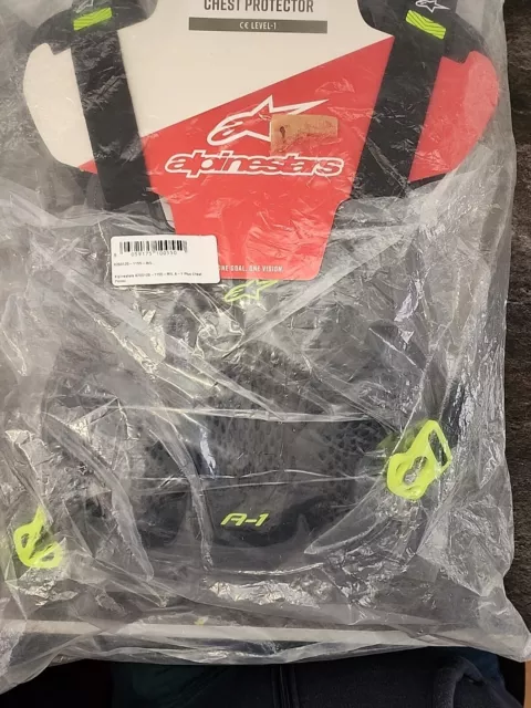 A-1 Plus Chest Protector Black/Anthracite/Fluor Yellow - Med/Lg 6700120-1155-M/L