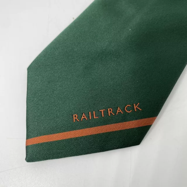 Vintage British Rail Corporate Collection Railtrack Tie Green 54" Long Used VGC 2