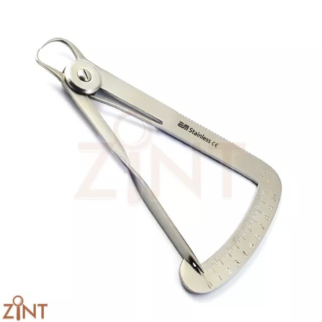 Dental Iwanson Gauge Crown Stainless steel Lab  Measuring Spring Wax Caliper New