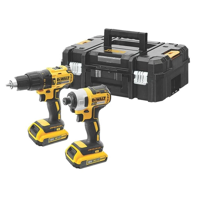 DeWalt DCK2062D2T-GB 18 V XR bürstenlos kompakt Kombibohrer & Schlagschrauber. Neu