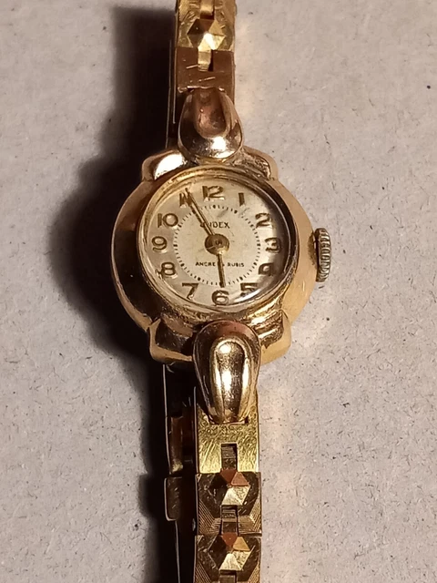 Montre Vintage Femme STRATO – 15 Rubis – Mécanique à Remonter – Plaqué Or