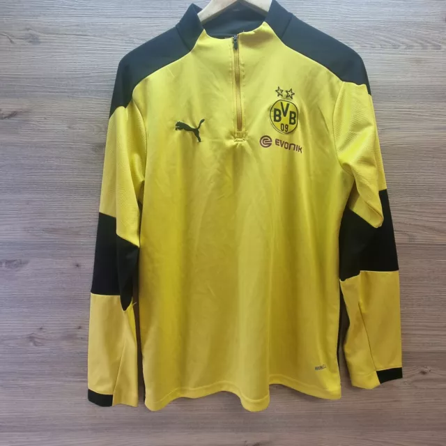 Borussia Dortmund Mens Medium Training Jacket Full Zip Long Sleeve German Yellow