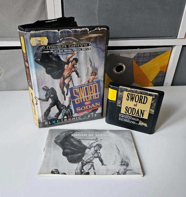 Jeu Sword Of Sodan Complet Pour Sega Megadrive - Version PAL 1990 - Bon état Boîte Et Manuel