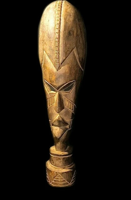 African Tribal Face Mask Wood Hand Carved Wall Hanging  Bembe/Boyo Kalunga  502
