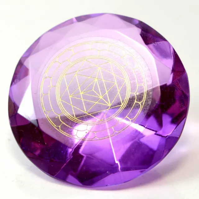 Tachyonen Glas Diamant Merkaba Violett 45 Energie Heilige Geometrie 7. Chakra