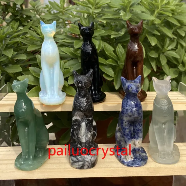 Wholesale Natural Mixed Hairless Cat Quartz Crystal Skull Carved Figurines 3"