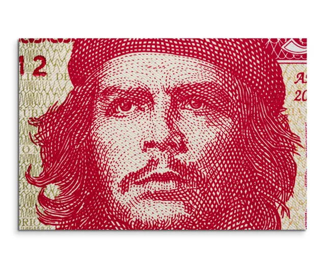 Wandbild Ernesto Che Guevara Portrait auf kubanischem Geldschein auf Leinwand