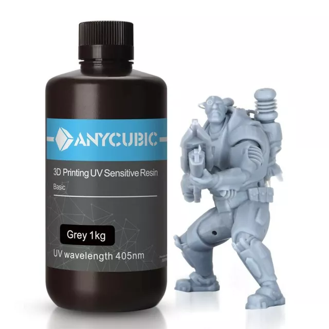 1KG ANYCUBIC Grey UV Résine Gris Resin 405nm pour LCD SLA Imprimante 3D