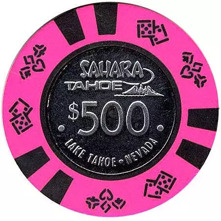 Sahara Tahoe Casino Lake Tahoe Nevada $500 Chip 1990s