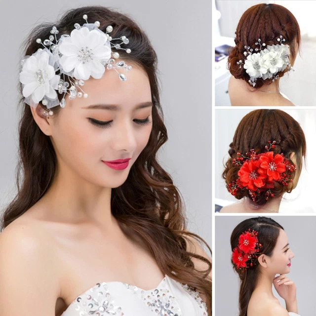 Ferretto per capelli entrambi idali copricapo perla strass copricapo capelli lusso