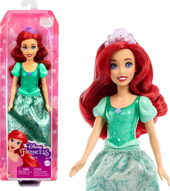 Disney Princess - Ariel bambola con capi e accessori scintillanti ispirati al fi