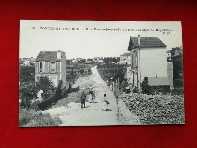 CPA 93 FONTENAY sous BOIS - Rue Beauséjour près du Boulevard de la République