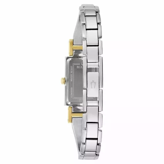 Bulova Classic Diamond Two-Tone Stainless Steel Quartz Ladies Watch 98P229 2