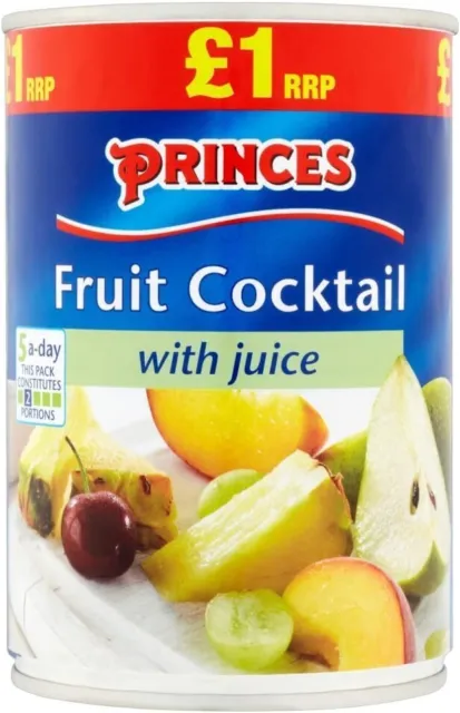PRINCES / PRINCESS Cocktail di frutta in succo 410g x 6 lattine lattine LUNGA DATA
