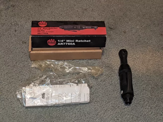 Mac Tools 1/4" Air Ratchet AR7760A w/ Rubber Grip