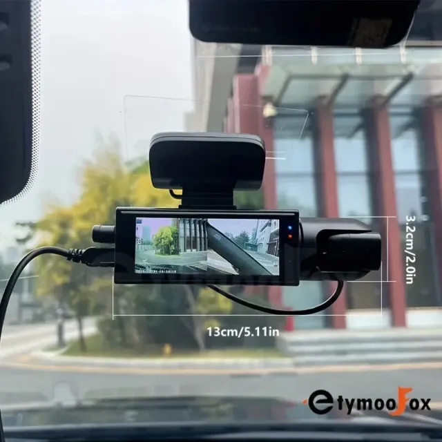 Dashcam caméra de tableau de bord de voiture full hd Avant et intérieur 2