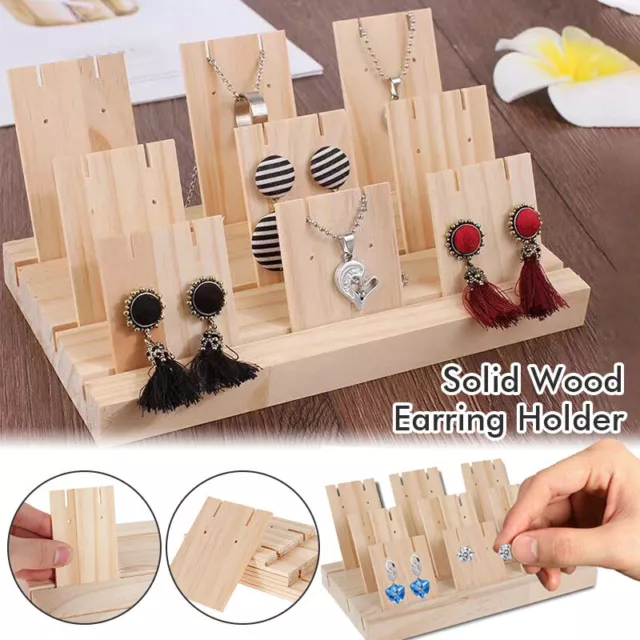 Wooden Jewellery Display Stands Earring Stand Reusable Necklace Ring Holder