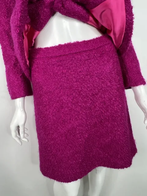 Vtg Christian Dior By John Galliano Aw1997 Pink Mohair Skirt Suit F40 Us8 3