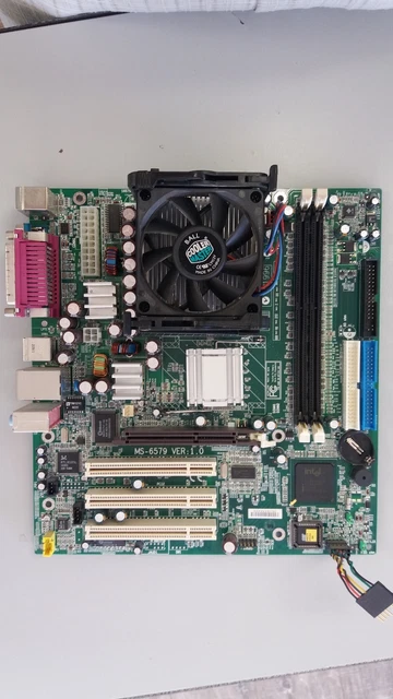 MICRO-STAR MS-6579 VER: 1.0 Motherboard w/ Pentium 4 CPU Heatsink I/O £ ...
