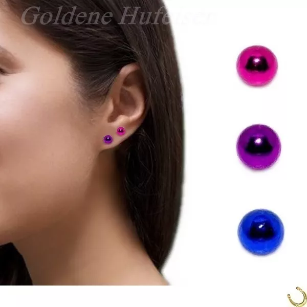 Boucles d'oreilles AIMNET boule boucles d'oreilles / top idée cadeau piercing bijoux magnétiques V 2