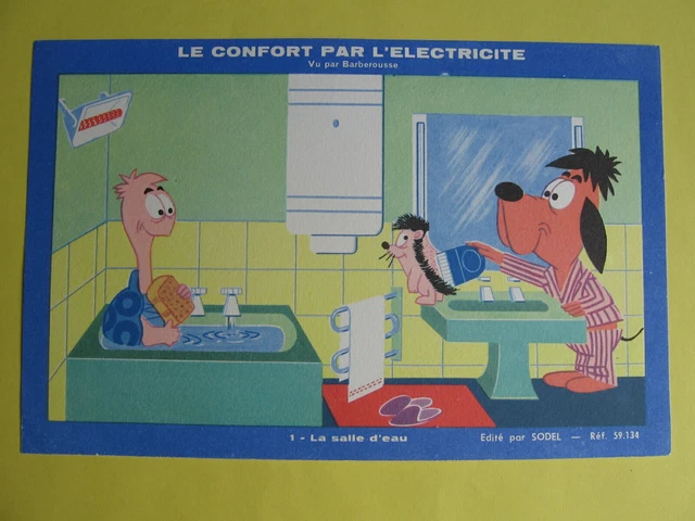 *BUVARD le confort par électricité n°1 salle d'eau, vu par Barberousse, 2 photos
