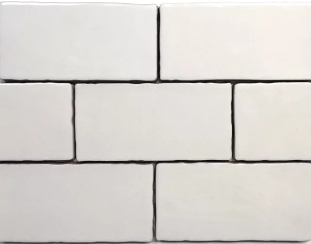 3x6 Biscuit Crackled Glaze Ceramic Tile, Wall Backsplash Décor Kitchen(By Piece)