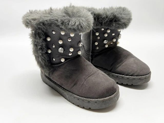 MISS SIXTY WARM Winter Childrens Furry Inside Boots Size 12.5